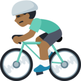 Man Biking: Medium-Dark Skin Tone on Facebook 2.0