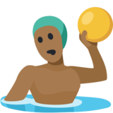 Man Playing Water Polo: Medium-Dark Skin Tone on Facebook 2.0