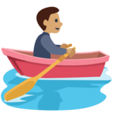 Man Rowing Boat: Medium Skin Tone on Facebook 2.0