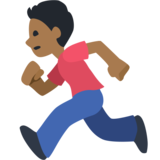 Man Running: Medium-Dark Skin Tone on Facebook 2.0
