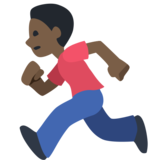 Man Running: Dark Skin Tone on Facebook 2.0