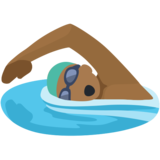 Man Swimming: Medium-Dark Skin Tone on Facebook 2.0