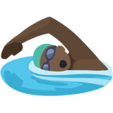 Man Swimming: Dark Skin Tone on Facebook 2.0