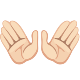 Open Hands: Light Skin Tone on Facebook 2.0