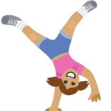 Woman Cartwheeling: Medium Skin Tone on Facebook 2.0