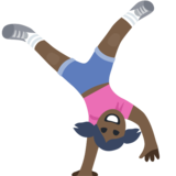 Woman Cartwheeling: Dark Skin Tone on Facebook 2.0