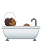 Person Taking Bath: Medium-Dark Skin Tone on Google Noto Color Emoji Android 8.0