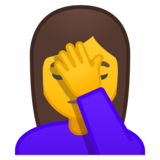 Person Facepalming on Google Noto Color Emoji Android 8.0