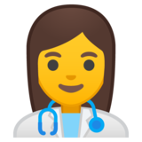 Woman Health Worker on Google Noto Color Emoji Android 8.0