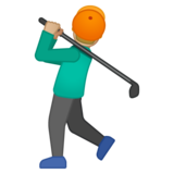 Person Golfing: Medium-Light Skin Tone on Google Noto Color Emoji Android 8.0