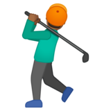 Man Golfing: Medium-Dark Skin Tone on Google Noto Color Emoji Android 8.0