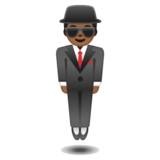 Person in Suit Levitating: Medium-Dark Skin Tone on Google Noto Color Emoji Android 8.0