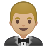 Person in Tuxedo: Medium-Light Skin Tone on Google Noto Color Emoji Android 8.0