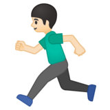 Man Running: Light Skin Tone on Google Noto Color Emoji Android 8.0