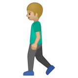 Man Walking: Medium-Light Skin Tone on Google Noto Color Emoji Android 8.0