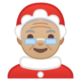 Mrs. Claus: Medium-Light Skin Tone on Google Noto Color Emoji Android 8.0