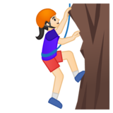 Person Climbing: Light Skin Tone on Google Noto Color Emoji Android 8.0