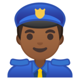 Police Officer: Medium-Dark Skin Tone on Google Noto Color Emoji Android 8.0