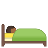 Person in Bed: Medium-Dark Skin Tone on Google Noto Color Emoji Android 8.0