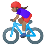 Woman Biking: Medium Skin Tone on Google Noto Color Emoji Android 8.0