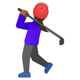 Woman Golfing: Medium-Dark Skin Tone on Google Noto Color Emoji Android 8.0