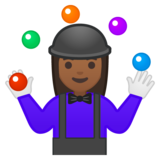 Woman Juggling: Medium-Dark Skin Tone on Google Noto Color Emoji Android 8.0