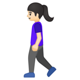 Woman Walking: Light Skin Tone on Google Noto Color Emoji Android 8.0