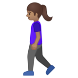 Woman Walking: Medium Skin Tone on Google Noto Color Emoji Android 8.0