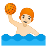 Man Playing Water Polo: Light Skin Tone on Google Noto Color Emoji Android 8.1