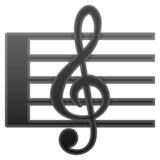Musical Score on Google Noto Color Emoji Android 8.1