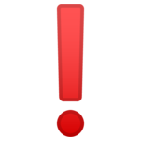 Red Exclamation Mark on Google Noto Color Emoji Android 9.0