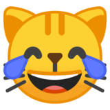Cat with Tears of Joy on Google Noto Color Emoji Android 10.0
