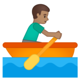 Man Rowing Boat: Medium Skin Tone on Google Noto Color Emoji Android 10.0