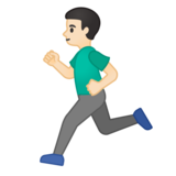 Man Running: Light Skin Tone on Google Noto Color Emoji Android 10.0