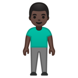 Man Standing: Dark Skin Tone on Google Noto Color Emoji Android 10.0