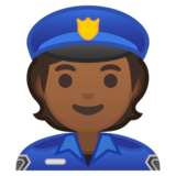 Police Officer: Medium-Dark Skin Tone on Google Noto Color Emoji Android 10.0