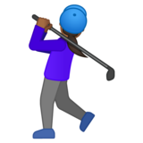 Woman Golfing: Medium-Dark Skin Tone on Google Noto Color Emoji Android 10.0
