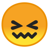 Confounded Face on Google Noto Color Emoji Android 10.0 March 2020 Feature Drop