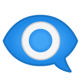 Eye in Speech Bubble on Google Noto Color Emoji Android 10.0 March 2020 Feature Drop