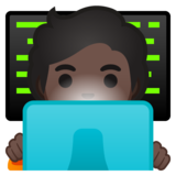 Technologist: Dark Skin Tone on Google Noto Color Emoji Android 10.0 March 2020 Feature Drop