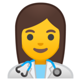 Woman Health Worker on Google Noto Color Emoji Android 10.0 March 2020 Feature Drop