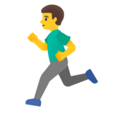 Man Running on Google Noto Color Emoji Android 11.0