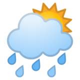 Sun Behind Rain Cloud on Google Noto Color Emoji Android 11.0