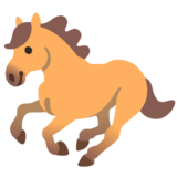 Horse on Google Noto Color Emoji Android 11.0 December 2020 Feature Drop
