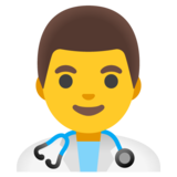 Man Health Worker on Google Noto Color Emoji Android 11.0 December 2020 Feature Drop