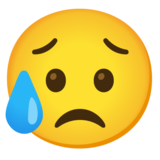 Sad but Relieved Face on Google Noto Color Emoji Android 11.0 December 2020 Feature Drop
