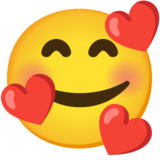 Smiling Face with Hearts on Google Noto Color Emoji Android 11.0 December 2020 Feature Drop