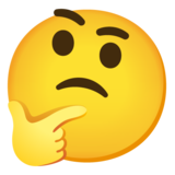 Thinking Face on Google Noto Color Emoji Android 11.0 December 2020 Feature Drop