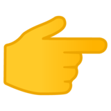 Backhand Index Pointing Right on Google Noto Color Emoji Android 12.0