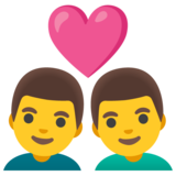 Couple with Heart: Man, Man on Google Noto Color Emoji Android 12L